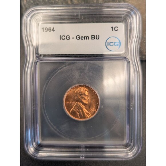Other - 1964 Lincoln Cent – ICG Gem BU – Brilliant Red Surfaces